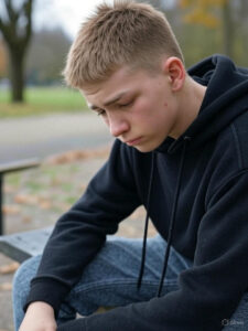 Ilustração representando a negação como mecanismo de defesa psicológico