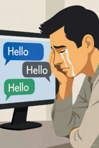 Ilustração representando uma sessão de terapia online