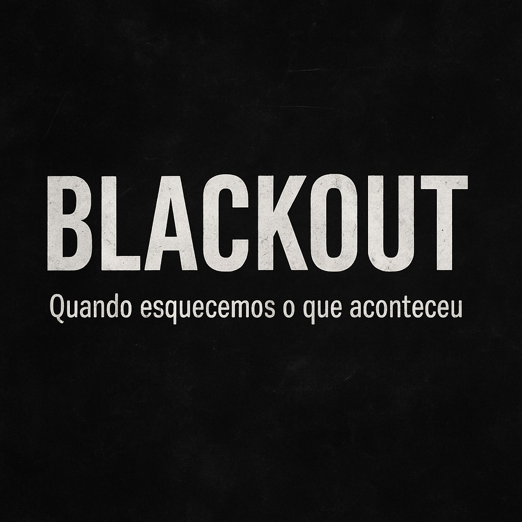 Ilustração de um blackout de memória impactando a saúde mental