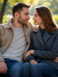 Ilustração representando emoções intensas em relacionamentos amorosos