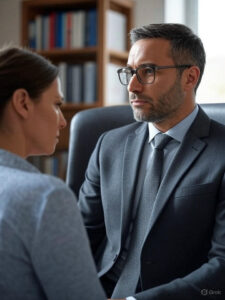 Mulher em sessão de Terapia Comportamental Dialética para TPB - representação ilustrativa