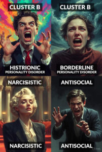 Ilustração representando intensidade emocional – Cluster B