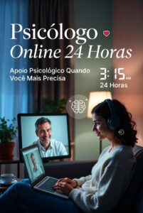 Psicólogo Online 24 Horas - Ilustração de apoio psicológico